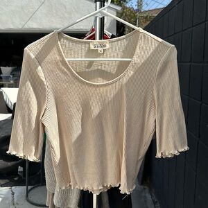 Cream Shortsleeve Top